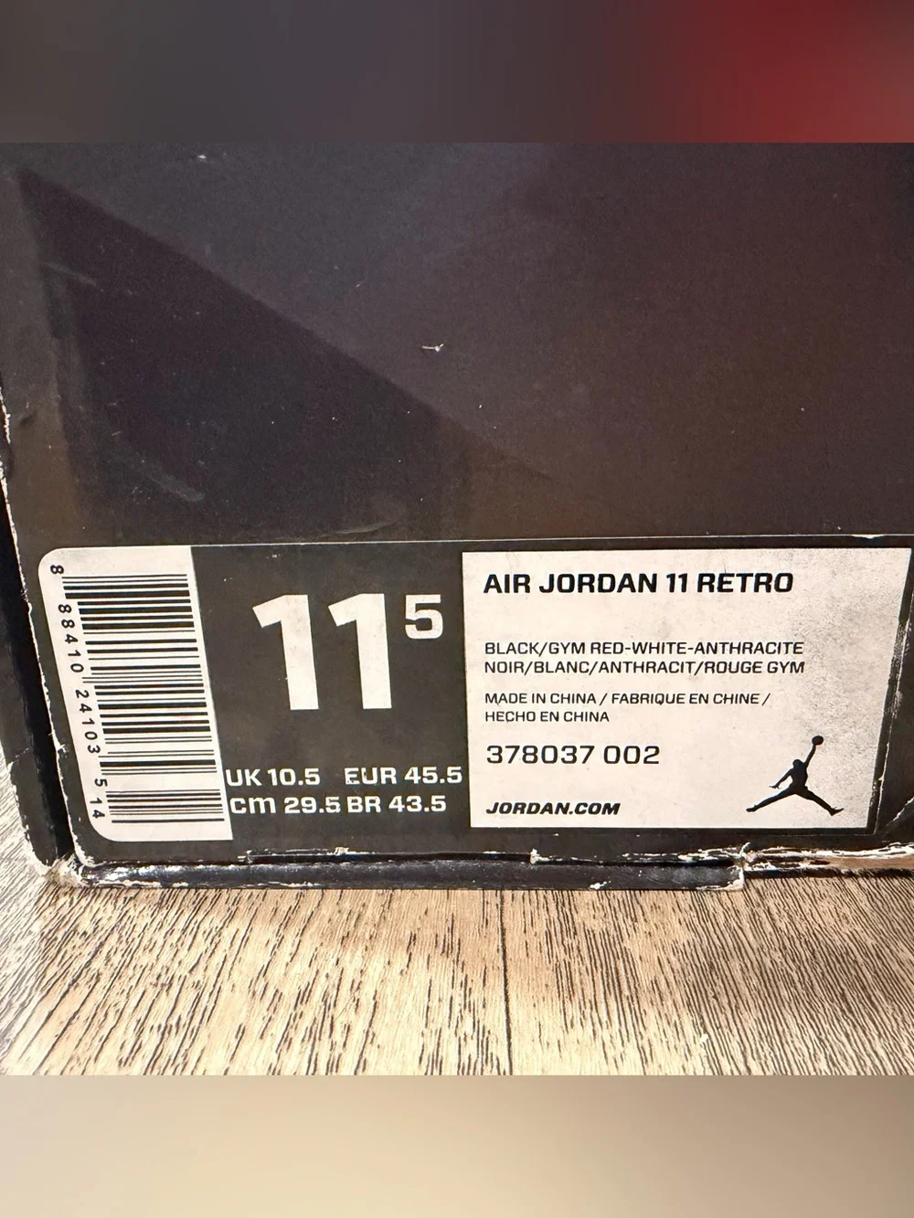 Like New Air Jordan 11 High Retro 72-10 Sneakers Black w/ White Soles Size 11.5